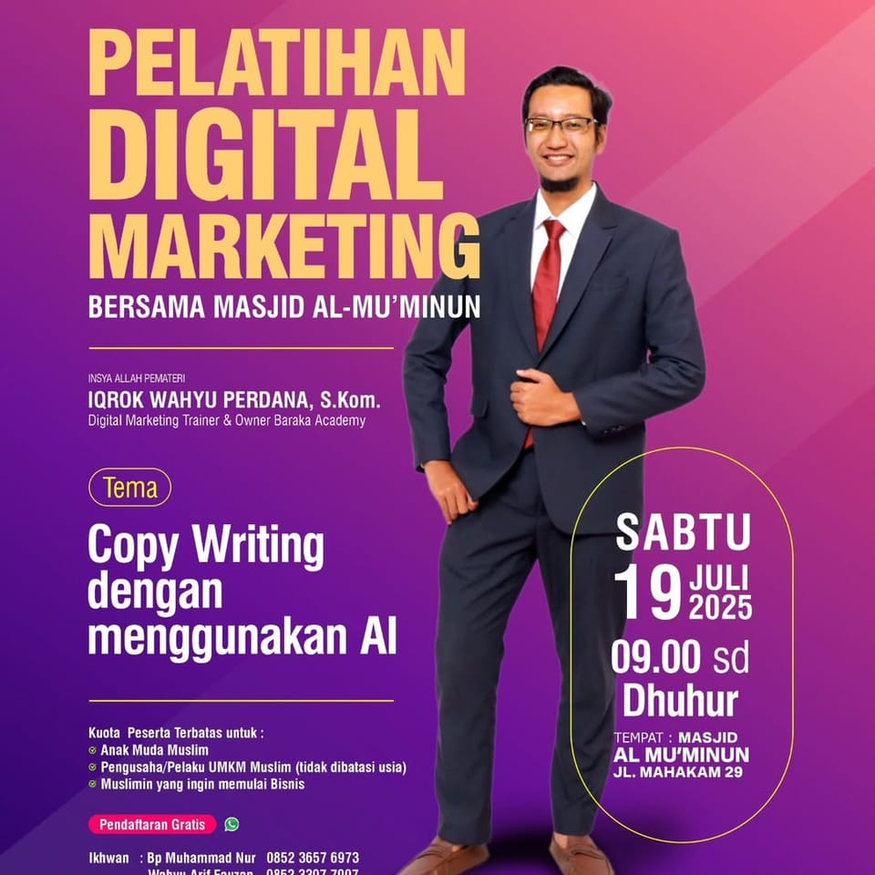 PELATIHAN DIGITAL MARKETING: COPY WRITING DENGAN MENGGUNAKAN AI
