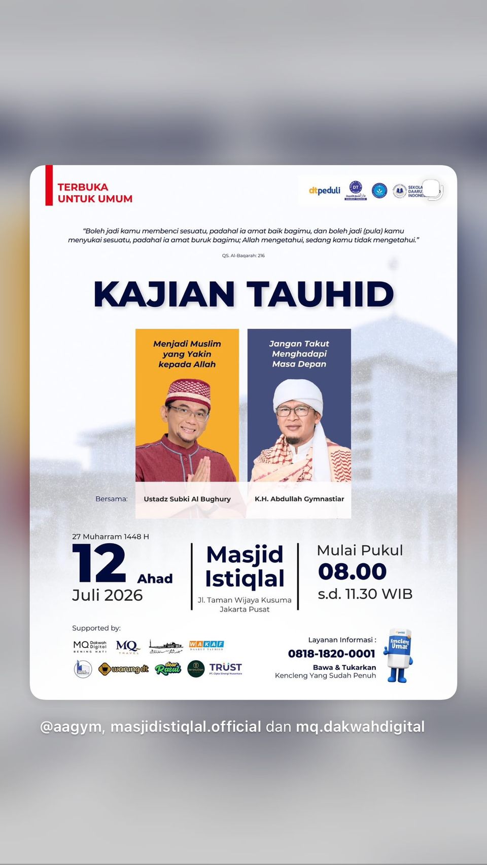 Kajian Tauhid: Menjadi Muslim yang Yakin Jangan Takut Menghadapi Masa Depan