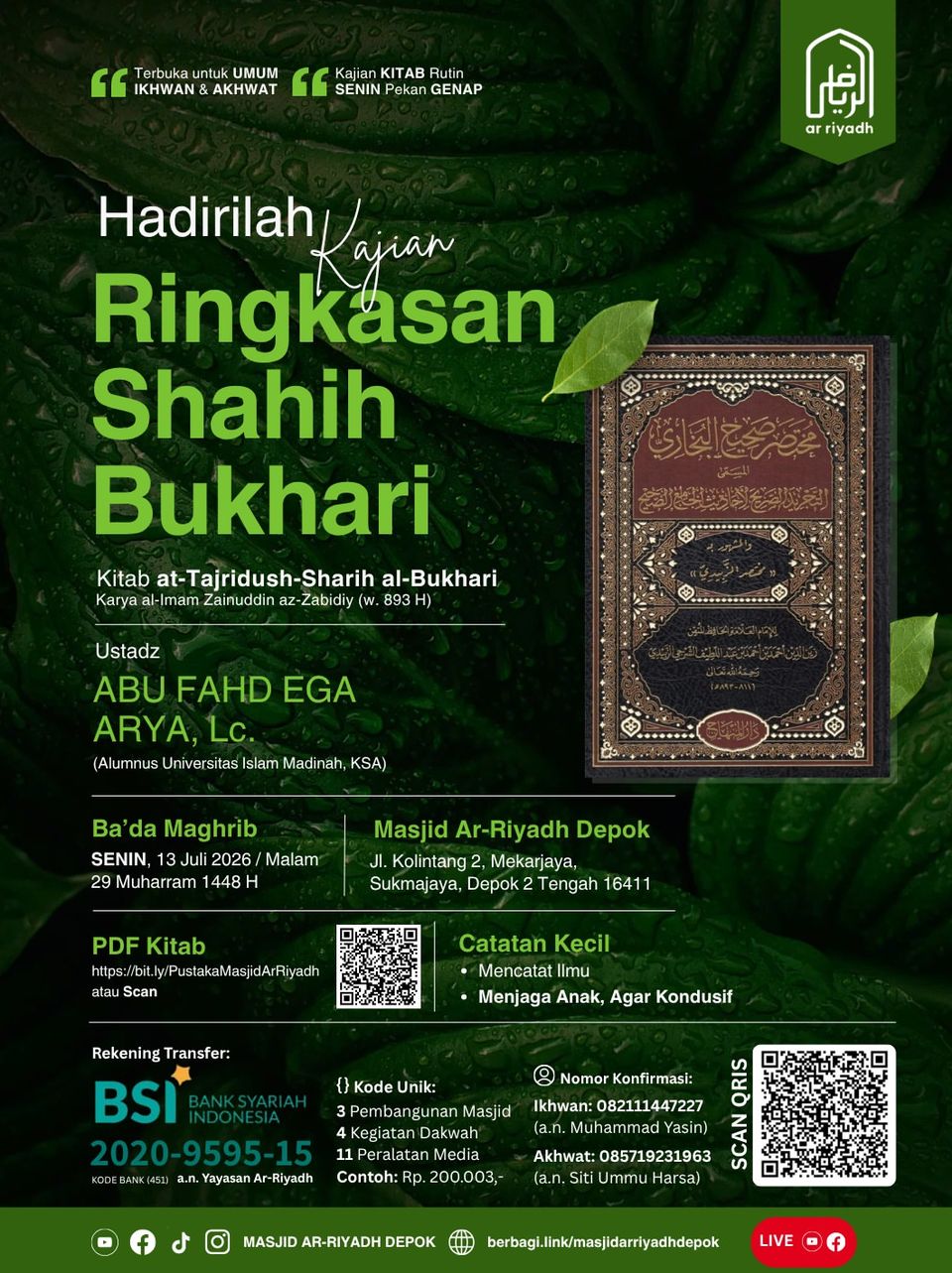 Kajian Kitab Mukhtashar Shahih Bukhari