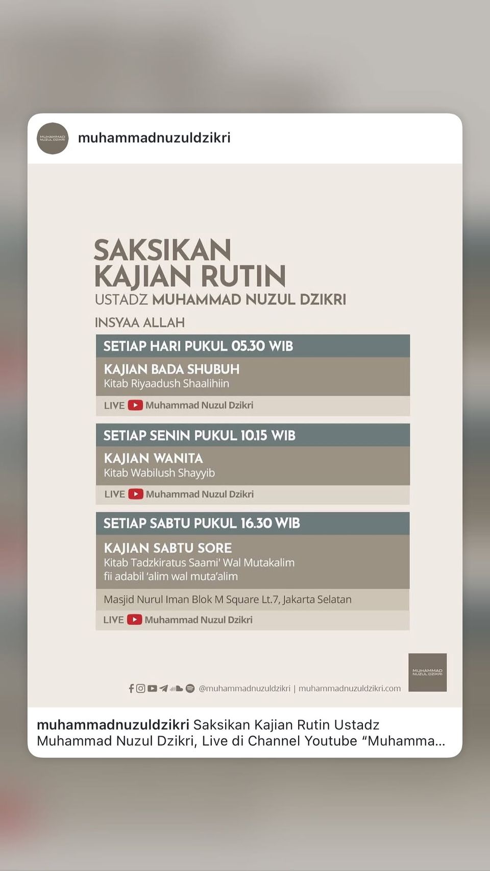 Kajian Rutin Kitab Riyaadush Shaalihiin