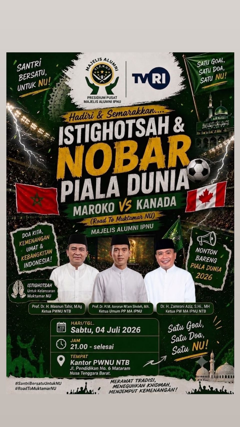 Istighotsah & Nobar Piala Dunia 2026