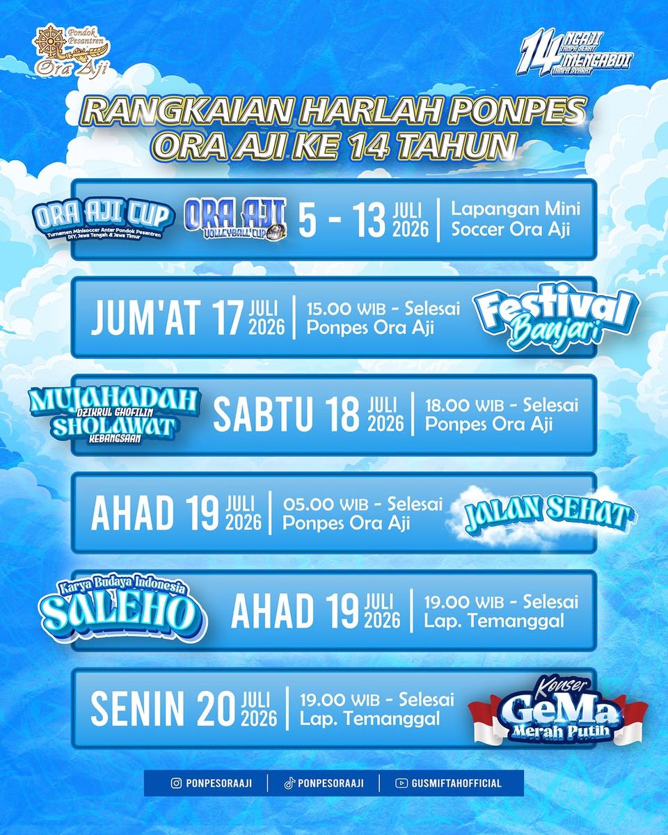Harlah Pondok Ora Aji ke-14