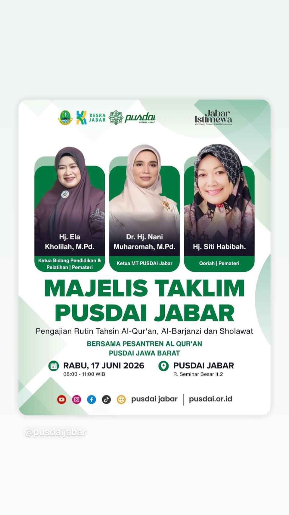 Pengajian Rutin Tahsin Al-Qur'an, Al-Barjanzi dan Sholawat