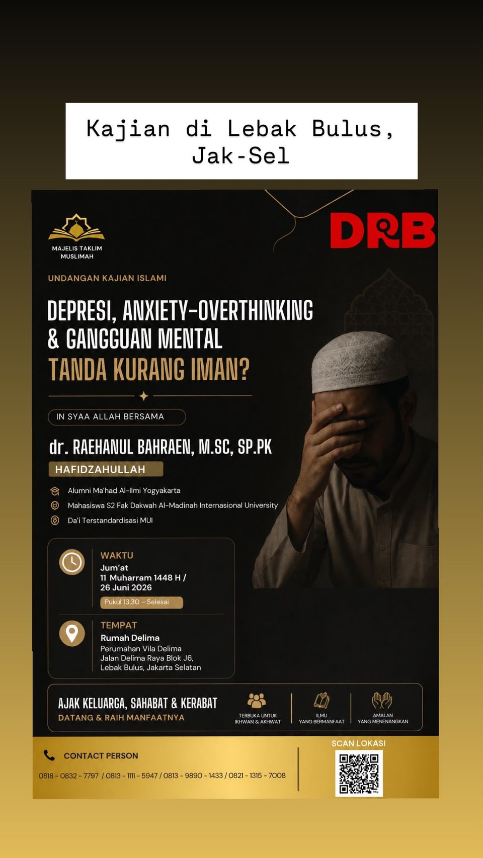 Depresi, Anxiety-Overthinking Gangguan Mental Tanda Kurang Iman?