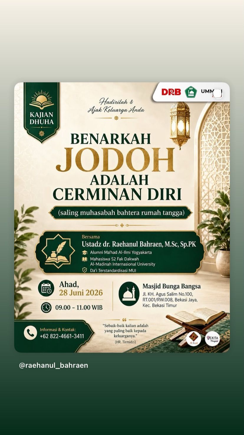 Kajian Dhuha: Benarkah Jodoh adalah Cerminan Diri