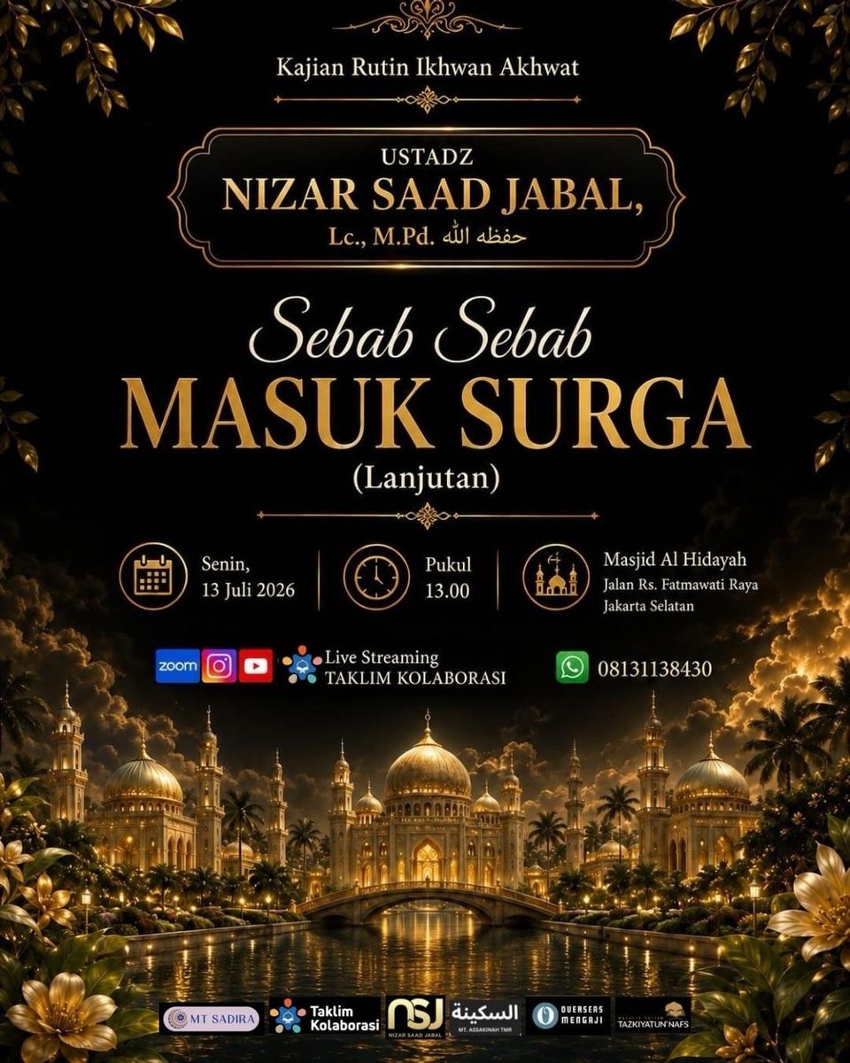Kajian Kitab Rutin - Sebab Sebab Masuk Surga