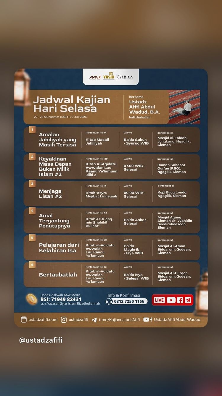 Kajian Kitab Masail Al-Jahiliyah