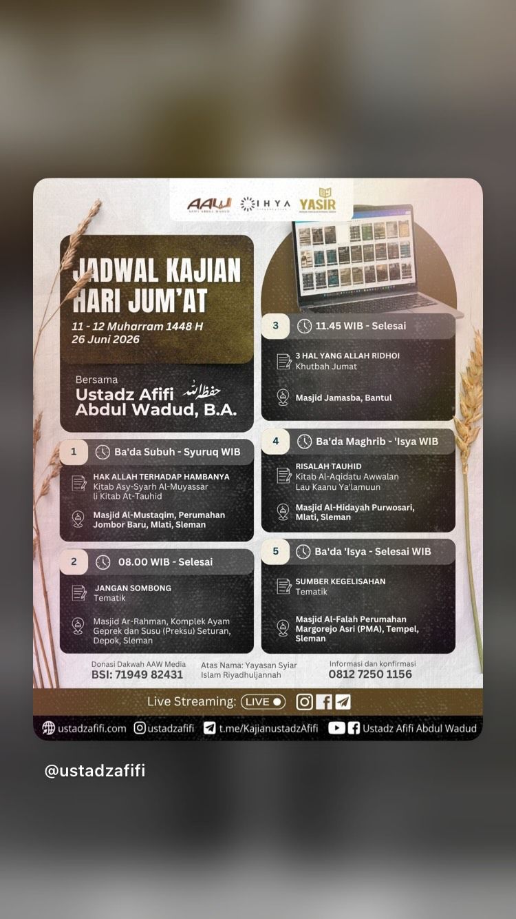 3 Hal Yang Allah Ridhoi