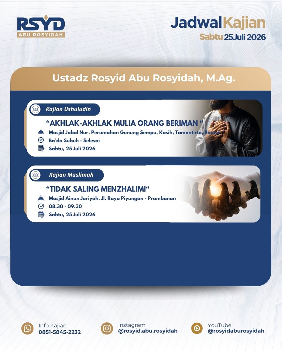 Kajian Ushuluddin: AKHLAK-AKHLAK MULIA ORANG BERIMAN