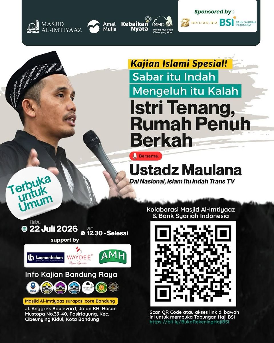 Kajian Islami Spesial: Sabar itu Indah, Mengeluh itu Kalah. Istri Tenang, Rumah Penuh Berkah