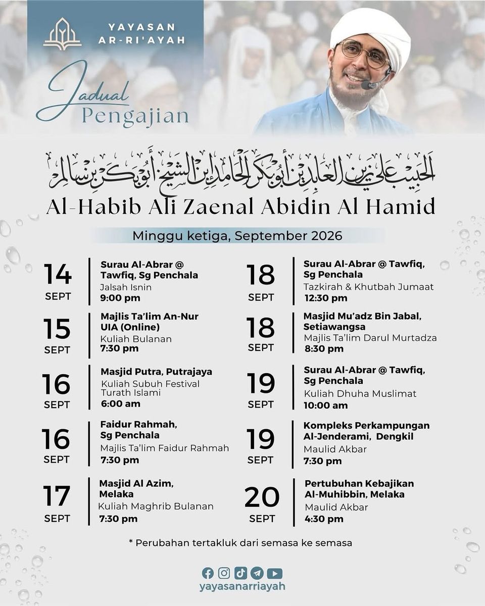 Tazkirah & Khutbah Jumaat