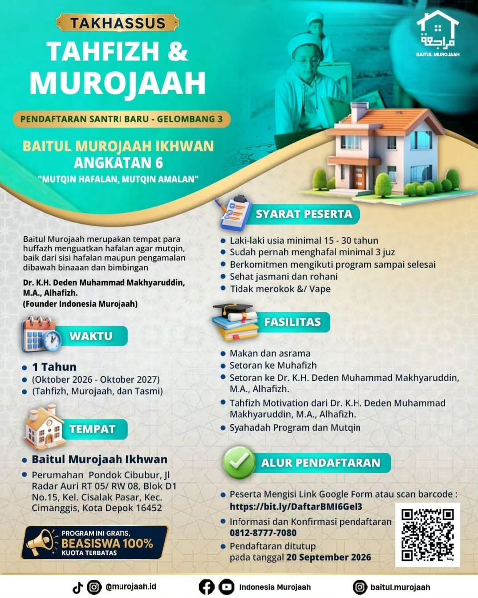 Takhassus Tahfizh & Murojaah Baitul Murojaah Ikhwan Angkatan 6