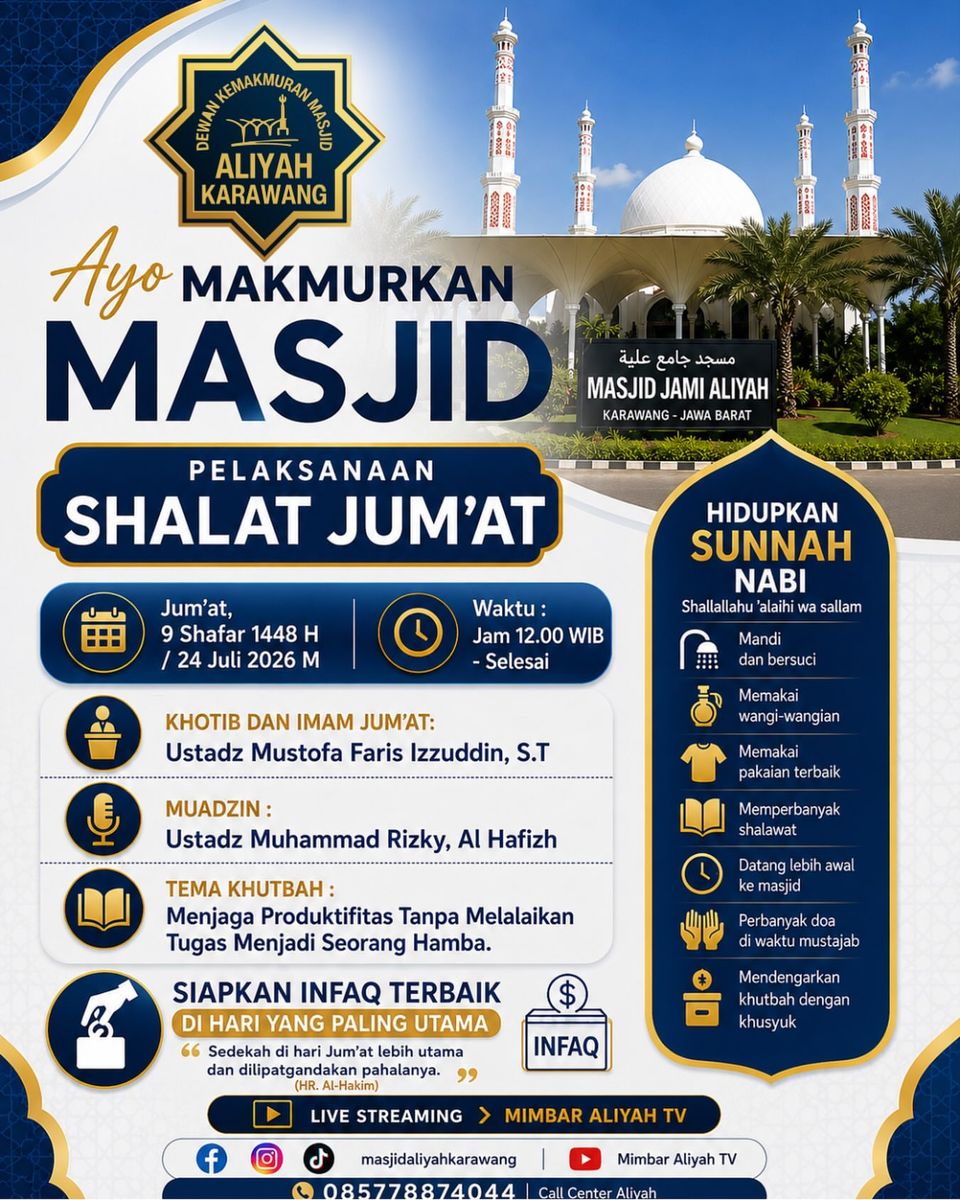 Shalat Jum'at: Menjaga Produktifitas Tanpa Melalaikan Tugas Menjadi Seorang Hamba