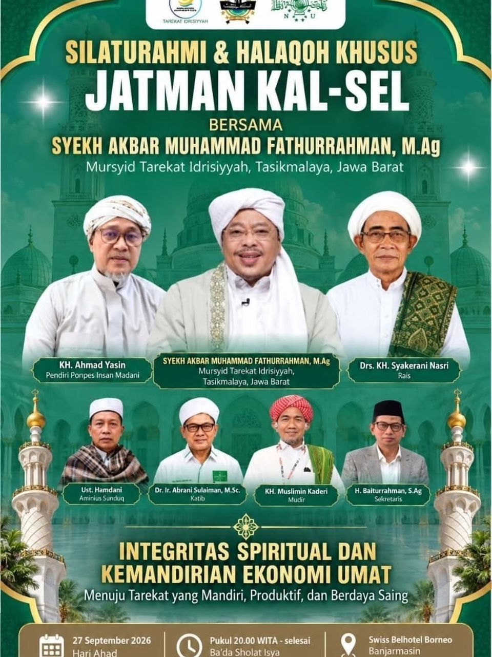 Silaturahmi & Halaqoh Khusus JATMAN Kal-Sel: Integritas Spiritual dan Kemandirian Ekonomi Umat