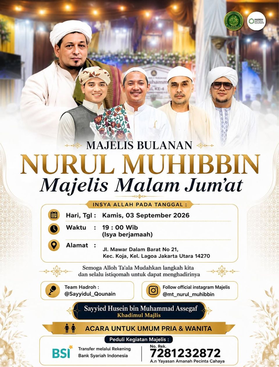 Majelis Bulanan Rutinan Malam Jum'at Nurul Muhibbin